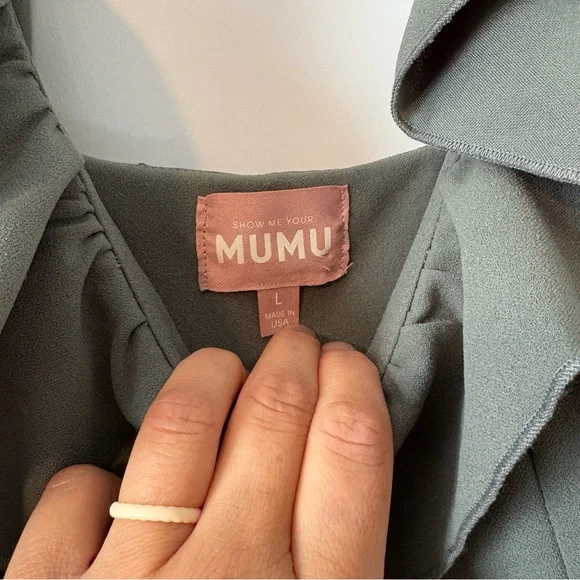 Show Me Your MuMu Green Asymmetrical Ruffle Sundress - Picture 8 of 13